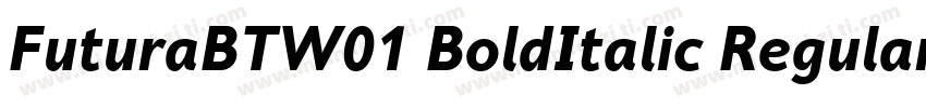 FuturaBTW01 BoldItalic Regular字体转换